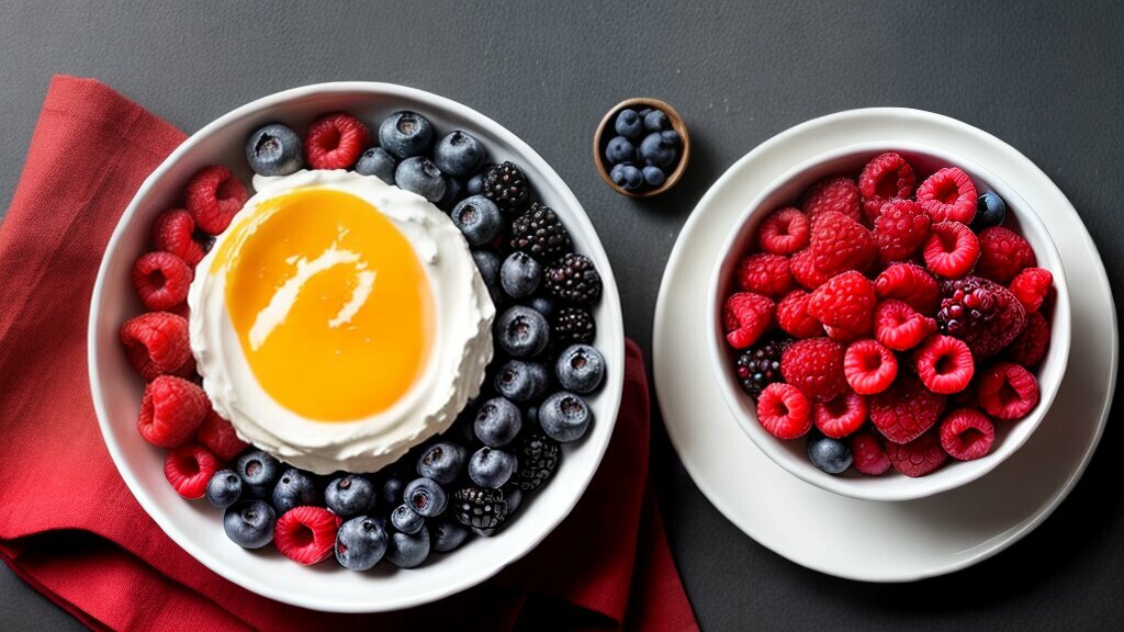 Greek Yogurt and Berry Bowl