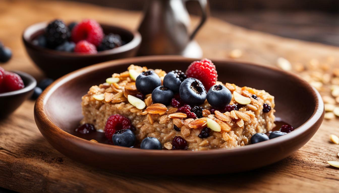 Vegan baked oatmeal bars recipe