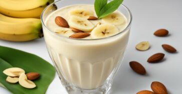 Vegan banana almond milk smoothie recipe