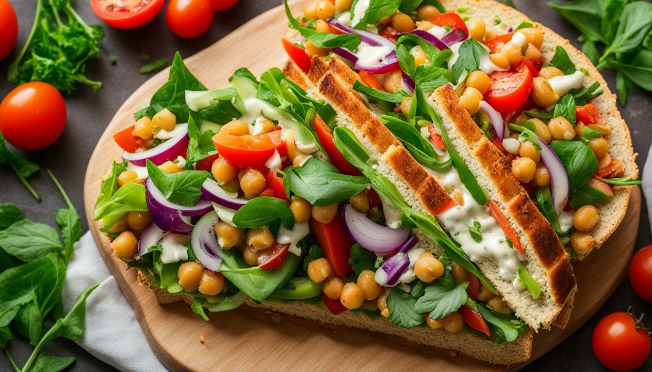 Vegan chickpea salad sandwiches