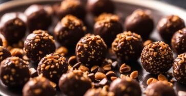 Vegan chocolate peanut butter protein balls