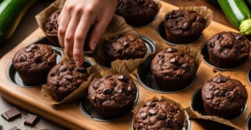 Vegan chocolate zucchini muffin recipe