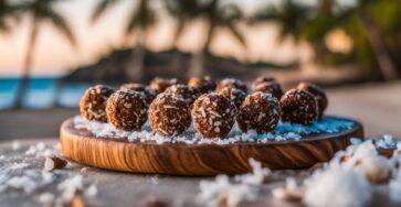 Vegan no bake chocolate protein balls