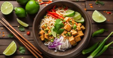 Vegan pad thai recipe tofu