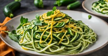 Vegan zoodles cacio e pepe creamy