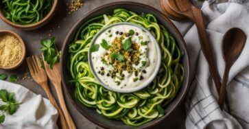 Vegan zoodles cacio e pepe recipe