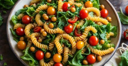 Vegan pasta salad recipe chickpeas