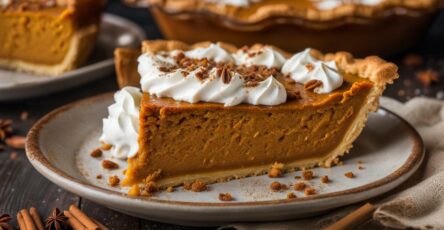 Vegan pumpkin pie recipe baked