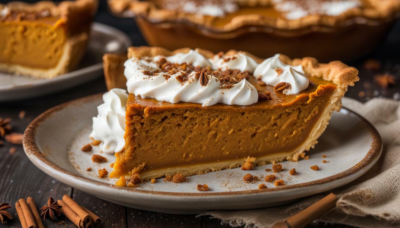 Vegan pumpkin pie recipe baked